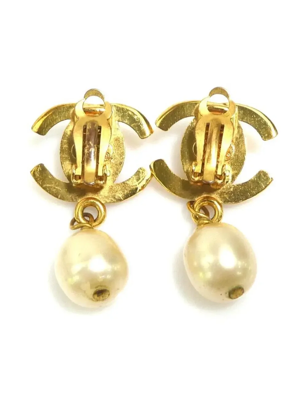 Auth Chanel Vintage Cc Logo Earrings #293543C45B